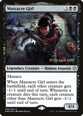 Massacre Girl card from Prerelease Cards