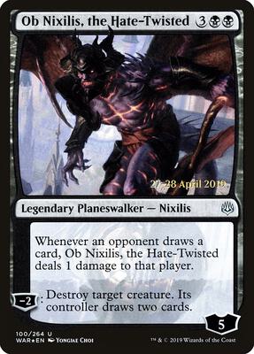 Ob Nixilis, the Hate-Twisted card from Prerelease Cards