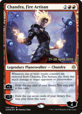 Chandra, Fire Artisan card from Prerelease Cards