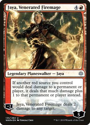 Jaya, Venerated Firemage card from Prerelease Cards