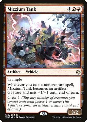 Mizzium Tank card from Prerelease Cards