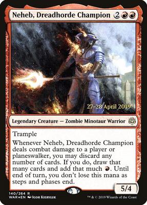 Neheb, Dreadhorde Champion card from Prerelease Cards