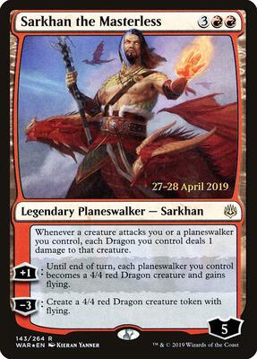 Sarkhan the Masterless card from Prerelease Cards