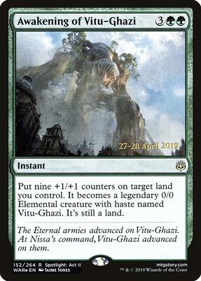 Awakening of Vitu-Ghazi card from Prerelease Cards