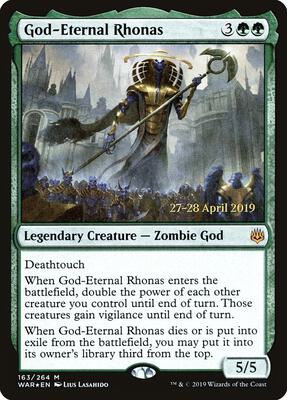 God-Eternal Rhonas card from Prerelease Cards