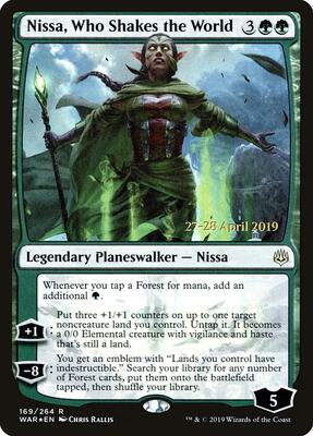 Nissa, Who Shakes the World card from Prerelease Cards
