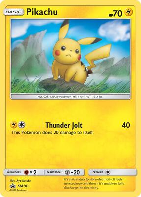 Pikachu - SM183 card from SM Promos