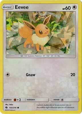 Eevee - 155/214 (Let's Play, Eevee!) (Cracked Ice Holo) card from Deck Exclusives