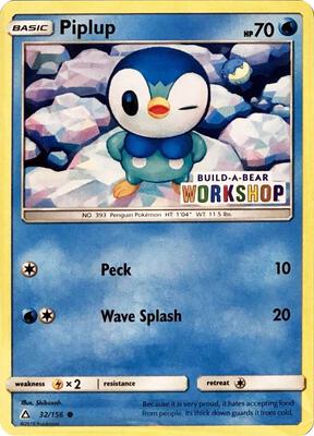 Piplup - 32/156 (Build-A-Bear Workshop Exclusive) card from Miscellaneous Cards & Products