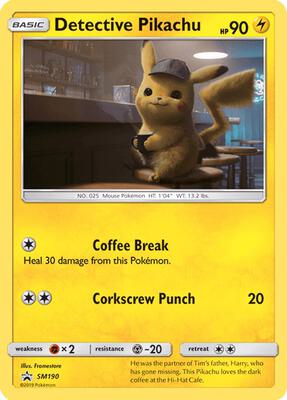 Detective Pikachu - SM190 card from SM Promos