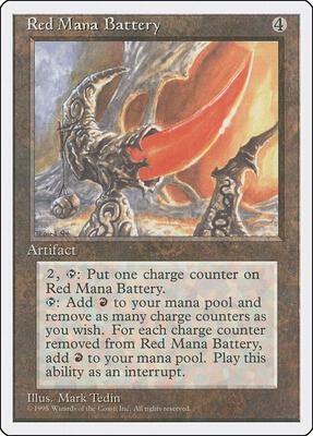 Red Mana Battery card from Fourth Edition