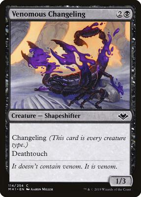 Venomous Changeling card from Modern Horizons