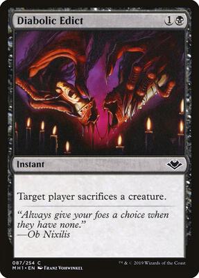 Diabolic Edict card from Modern Horizons
