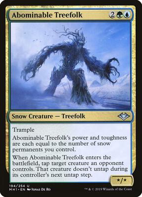 Abominable Treefolk card from Modern Horizons