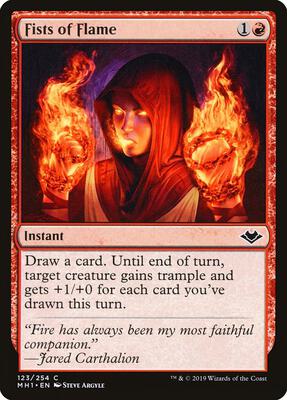 Fists of Flame card from Modern Horizons