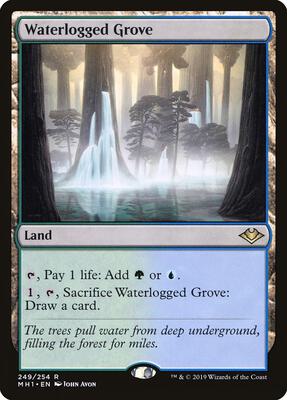 Waterlogged Grove card from Modern Horizons