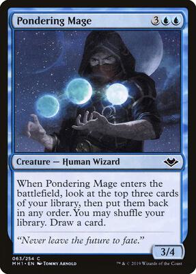 Pondering Mage card from Modern Horizons