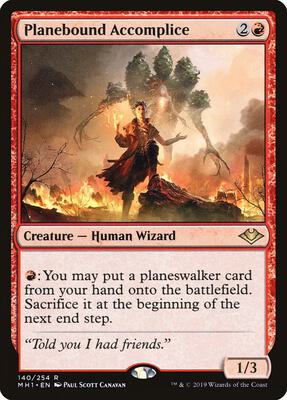 Planebound Accomplice card from Modern Horizons