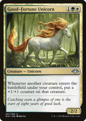 Good-Fortune Unicorn card from Modern Horizons