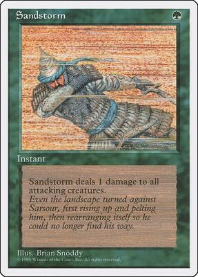 Sandstorm card from Fourth Edition