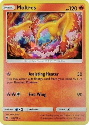 Moltres - 38/214 (Cracked Ice Holo) card from Deck Exclusives
