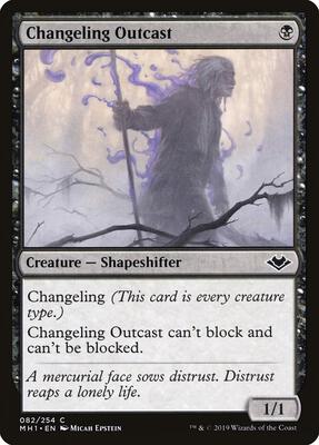 Changeling Outcast card from Modern Horizons