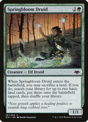Springbloom Druid card from Modern Horizons