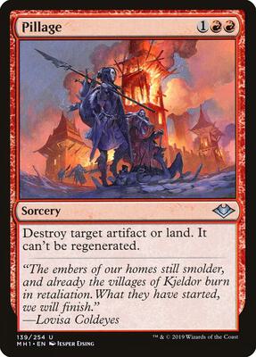 Pillage card from Modern Horizons