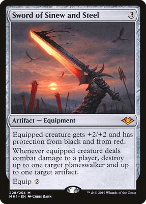 Sword of Sinew and Steel card from Modern Horizons
