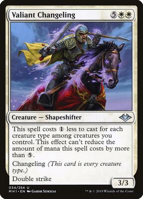 Valiant Changeling card from Modern Horizons