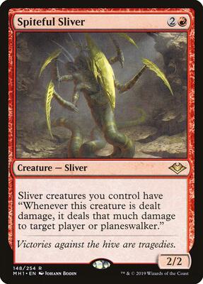 Spiteful Sliver card from Modern Horizons