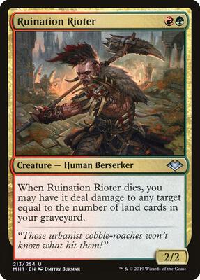 Ruination Rioter card from Modern Horizons