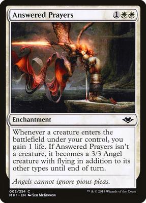 Answered Prayers card from Modern Horizons