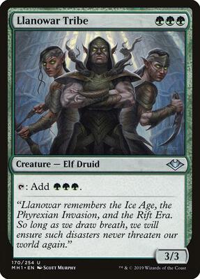 Llanowar Tribe card from Modern Horizons