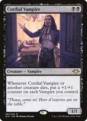 Cordial Vampire card from Modern Horizons