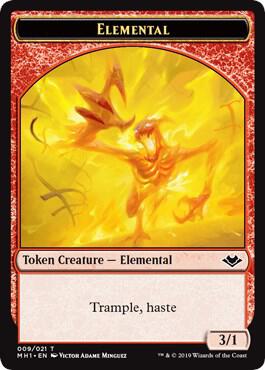 Elemental Token (009) card from Modern Horizons