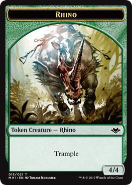 Rhino Token card from Modern Horizons