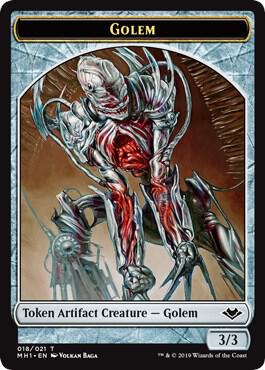 Golem Token card from Modern Horizons