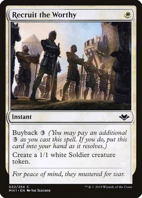 Recruit the Worthy card from Modern Horizons