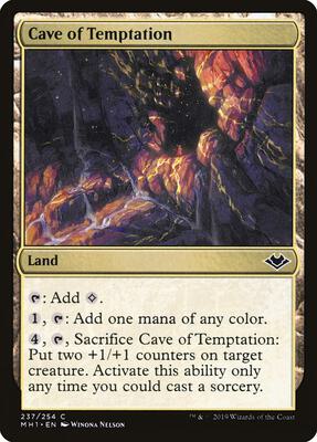 Cave of Temptation card from Modern Horizons