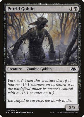 Putrid Goblin card from Modern Horizons
