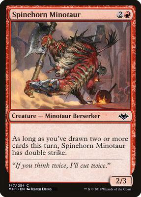 Spinehorn Minotaur card from Modern Horizons