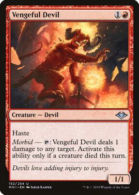 Vengeful Devil card from Modern Horizons