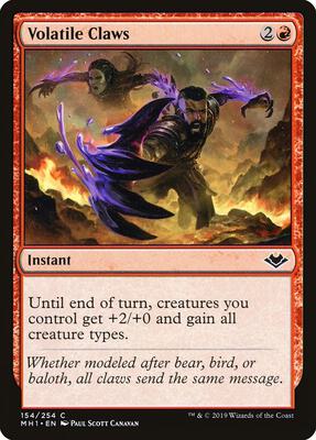 Volatile Claws card from Modern Horizons
