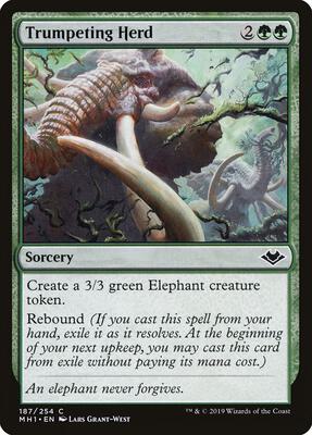 Trumpeting Herd card from Modern Horizons