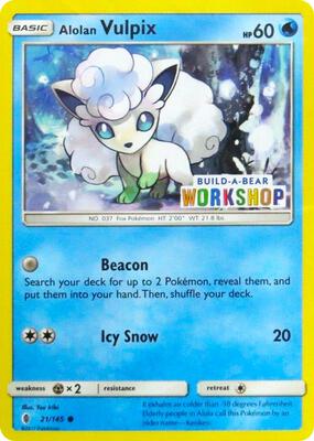 Alolan Vulpix - 21/145 (Build-A-Bear Workshop Exclusive) card from Miscellaneous Cards & Products