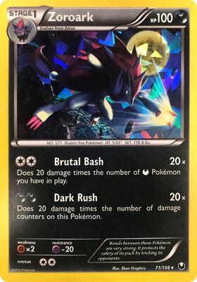 Zoroark - 71/108 (Cracked Ice Holo) card from Deck Exclusives