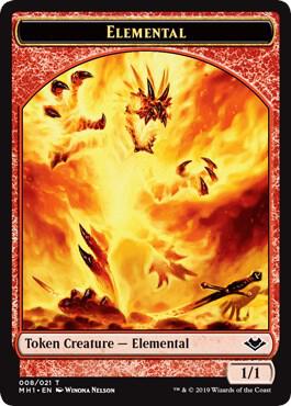 Elemental (008) // Golem Double-Sided Token card from Modern Horizons