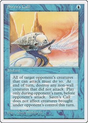 Siren's Call card from Fourth Edition