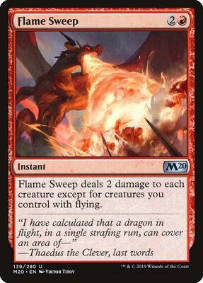 Flame Sweep card from Core Set 2020
